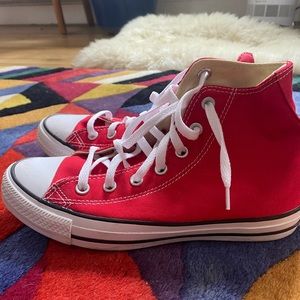 Barely worn red classic converse
